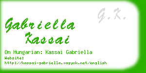 gabriella kassai business card